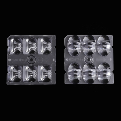 50x50mm led lens 4/6/8/12/16/24 points plastic secondary optics /pmma led optical led lenses for street light/flood light