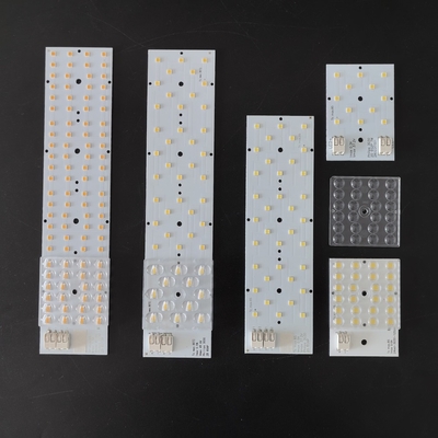 ซื้อ 50X50 มม.เลนส์ยืดหยุ่นโมดูลแผ่น PCB 10w 20w 30w 50w 60w สำหรับ LED canopy Light การผลิตออนไลน์