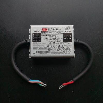 ซื้อ MeanWell ปัจจุบันคงที่ IP67 ไดรฟ์กันน้ํา XLG-20-H 18-30V 0.7A 21W ไฟไฟ LED สําหรับแสงกลางแจ้ง การผลิตออนไลน์
