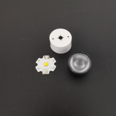 ซื้อ เลนส์ Collimator LED กำลังสูง 1W / 3W พร้อมที่วางกรวย ROHS การผลิตออนไลน์