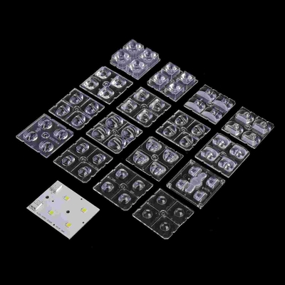 ซื้อ 2x2 Led Module 50x50mm 4 in 1 LED Optical Lens สําหรับไฟทางถนน การผลิตออนไลน์