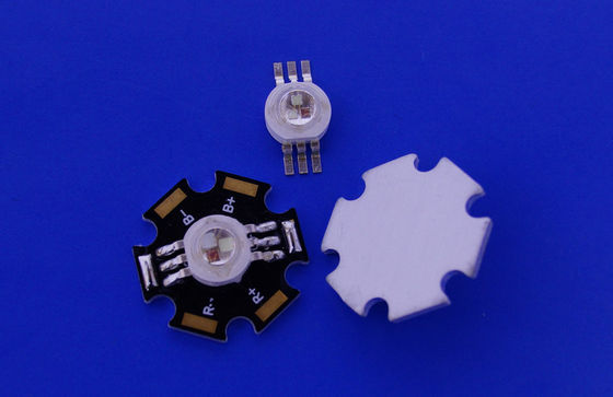 3W RGB High Power LED Light Emitting Diode with 120 Degree Angle and Star PCB Design