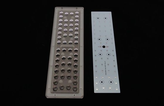 56W PC LED Collimator Lens สําหรับ SMD 3030 LED ที่มีมุมรังสีหลายมุมสําหรับแสงสว่างบนถนน