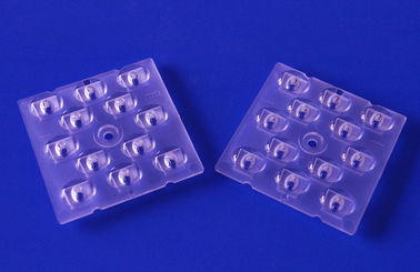 12 IN 1 Optical PC LED Lens Array TYPE3 3030 SMD Lens สำหรับโคมไฟถนน LED