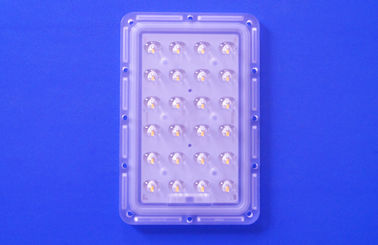 24 คะแนน 145x75 องศาเลนส์ไฟถนน LED แบบอสมมาตรพร้อมโมดูล PCB 3535