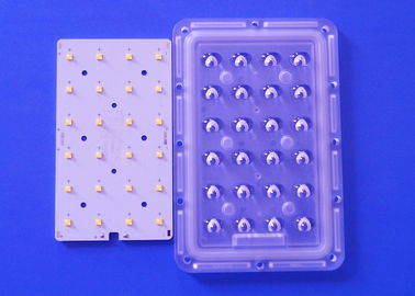 12 โวลต์ 24 โวลต์ PCB LED พลังงานแสงอาทิตย์โมดูล 3X8 เลนส์ไม่สมดุลกับคณะกรรมการบัดกรี XTE XPG LED