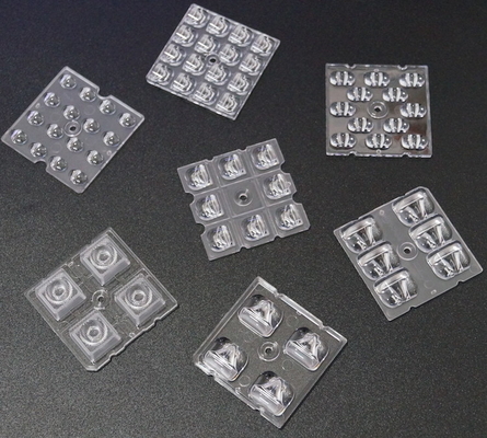 50X50MM 2x2 LED Array PC Lens 4 / 6 / 8 / 12 / 16 / 24 LED สําหรับ 3030/3535/5050 SMD LED