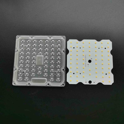 150lm / W รูปทรงสี่เหลี่ยม 3030 โมดูลเลนส์ LED 90 องศามุมลำแสงสำหรับแสงอุโมงค์