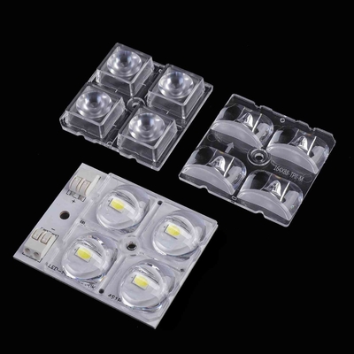 4 In 1 5050 LED 50x50mm SMD 3030 เลนส์ LED สำหรับไฟไฮเบย์