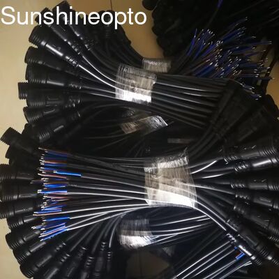 3 ปิน กันน้ํา ชาย / หญิง M12/M19 สายไฟฟ้า IP67 24AWG สายเชื่อม