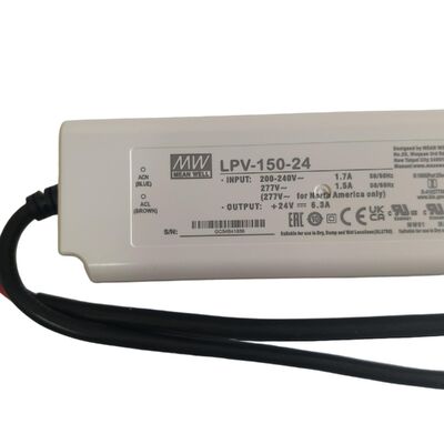 จำนวนมาก 150W 24V เอาต์พุตเดี่ยว IP67 แหล่งจ่ายไฟกันน้ำสำหรับไฟ LED ในร่ม