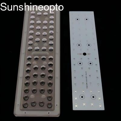 เลนส์ไฟถนน LED PC 56W พร้อมมุมลำแสงองศาต่างๆและไฟ LED SMD 3030 สำหรับฟลักซ์ส่องสว่างสูง