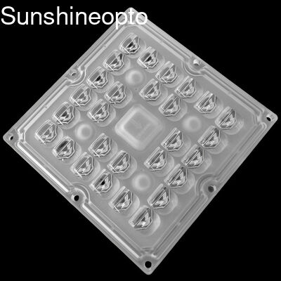 ส่งออก 3535 SMD LED Lens Array 28 In 1 Square Module กับมุมขั้ว 100X60 องศา และวัสดุ PC เกรดออปติกัล