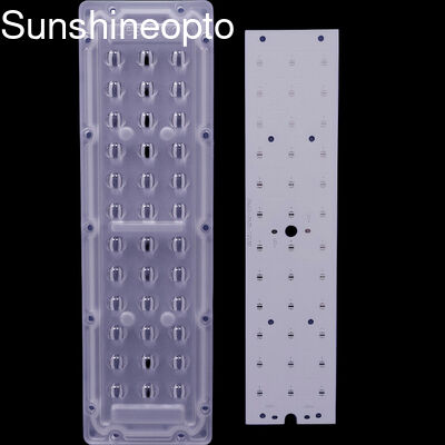 เลนส์ไฟถนน LED 3X12 36 ดวง 3030 3535 SMD พร้อมมุมลำแสง 65x150 องศา PC เกรดออปติคัล การกระจายแสงแนวตั้ง