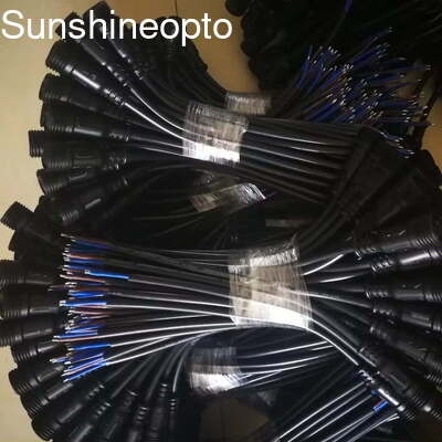 3 ปิน กันน้ํา ชาย / หญิง M12/M19 สายไฟฟ้า IP67 24AWG สายเชื่อม