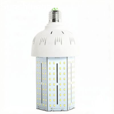 หลอดไฟ LED ข้าวโพดกำลังสูง 45-50W พร้อมลำแสง 360 องศาและฐาน E26 E27 E39 E40 สำหรับแสงกลางแจ้ง