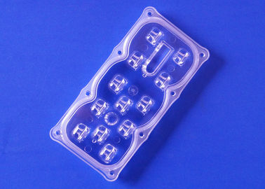 147 * 72 องศามุมพาวเวอร์พาเลนส์ 10 + 2 Led อาร์เรย์เลนส์สำหรับ 3030/3535/5050 ไฟ Led