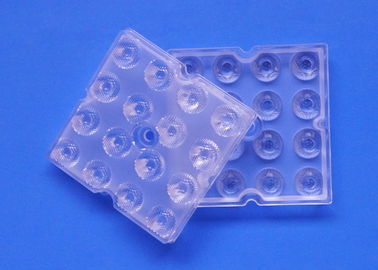 50X50 16 คะแนน High Bay Light Lens 20/30 องศาผิวลูกปัดลูกปัด