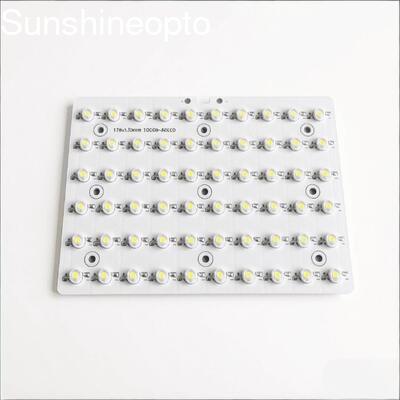 บอร์ด PCB LED อลูมิเนียม 60W พร้อมเลนส์ PC แบบออปติคอล ชุดติดตั้งเพิ่มโคมไฟถนน LED