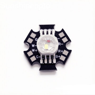 โมดูล LED RGBW 12W พร้อมชิป LED 4 จุด LED พลังงานสูงบน PCB ดาวสีดำสำหรับไฟเวที