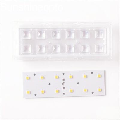 ชุดติดตั้งเพิ่มไฟถนน LED 2 × 6 SMD 5050 โมดูล LED 5,000LM พร้อมเลนส์ออพติคอล 60 × 60 °