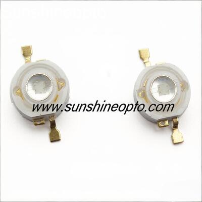 LED พลังงานสูงสีเขียว 3W 520–530nm 160–180lm LED Emitter ความสว่างสูงสำหรับไฟเวที