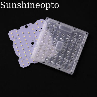 โมดูลไฟถนน LED 50W พร้อมเลนส์อสมมาตร 80 × 150 องศา 3030 บอร์ด PCB LED SMD LED สูงถึง 160 lm / W