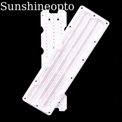บอร์ด PCB LED SMD 64-in-1 3030 แบบกำหนดเองพร้อมเลนส์ PC แบบออปติคอล 90 × 110 องศาสำหรับไฟถนนและอุตสาหกรรม